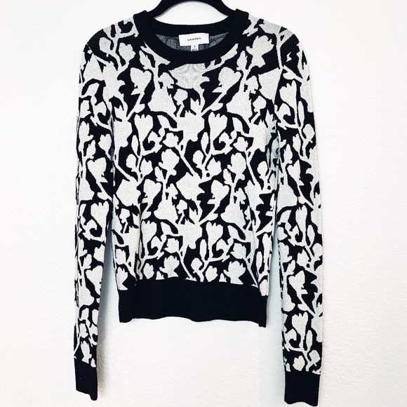 Carven Sweaters - Carven  Sweater Black White Small Wool Blend